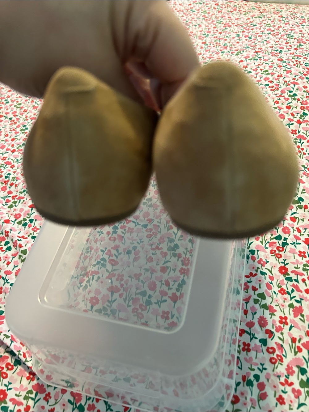 kate spade Tan Suede Flats with Gold Chain Accent - Picture 4 of 5